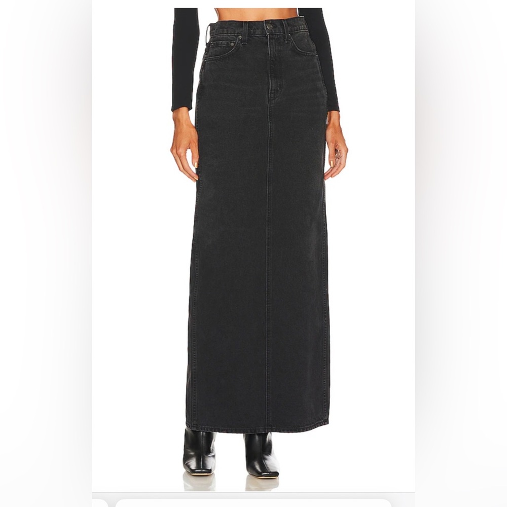 Amara Maxi Pencil Skirt with Back Slit in Loleta